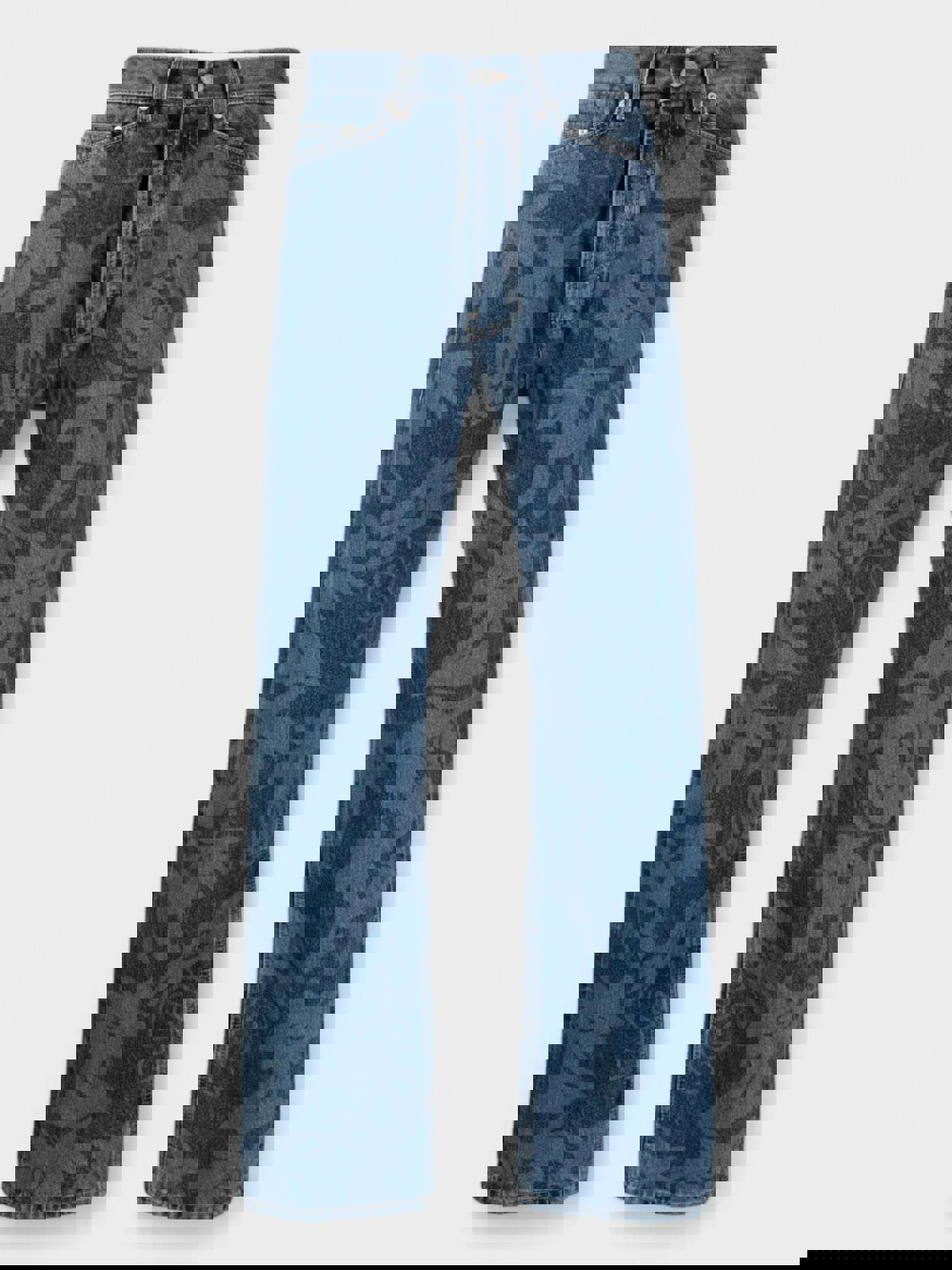 Palm Angels Palmity All Over Laser Denim Jeans 'Blue' - Supplied FashionPalm Angels