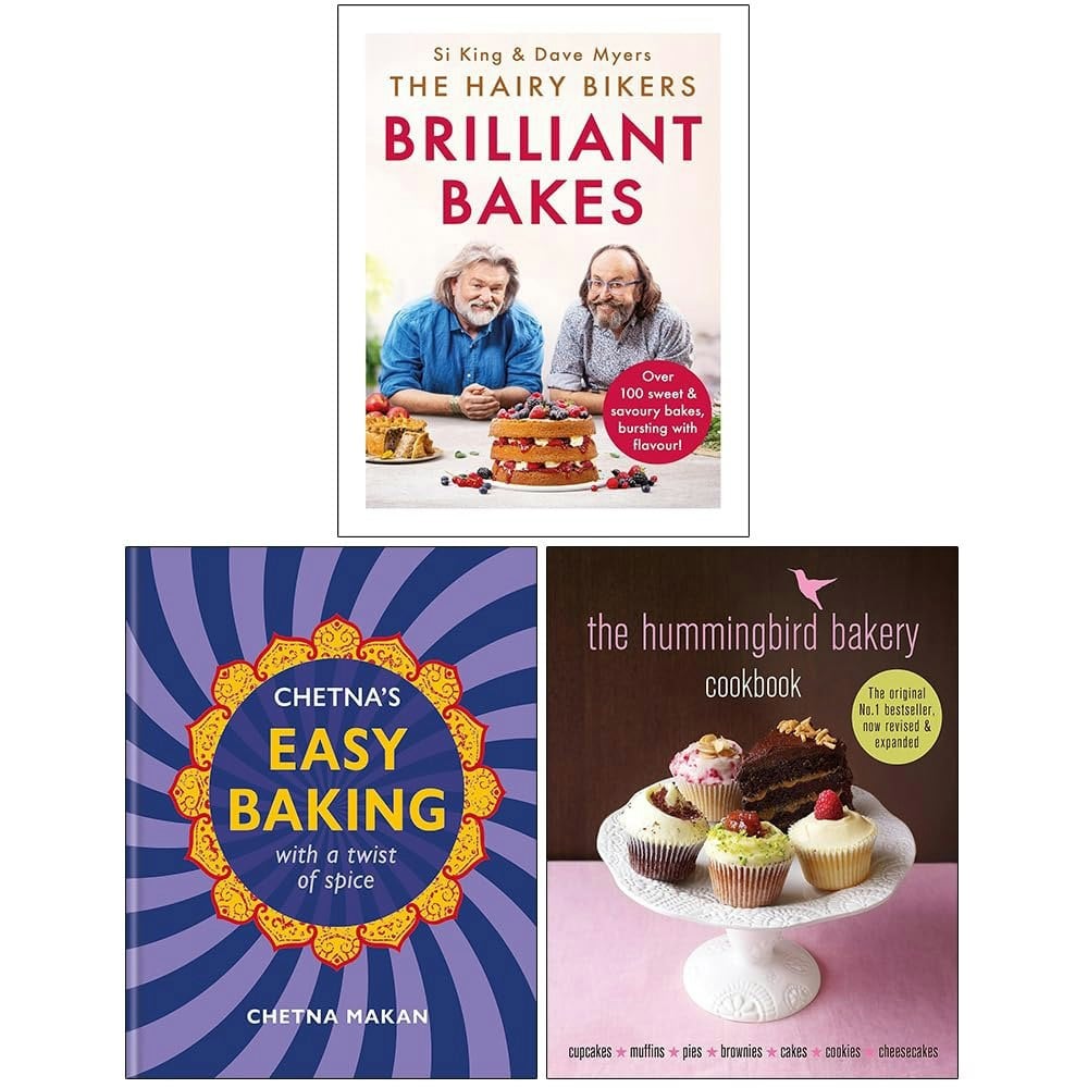 The Hairy Bikers' Brilliant Bakes, Chetna's Easy Baking & The Hummingbird Bakery Cookbook 3 Book Set