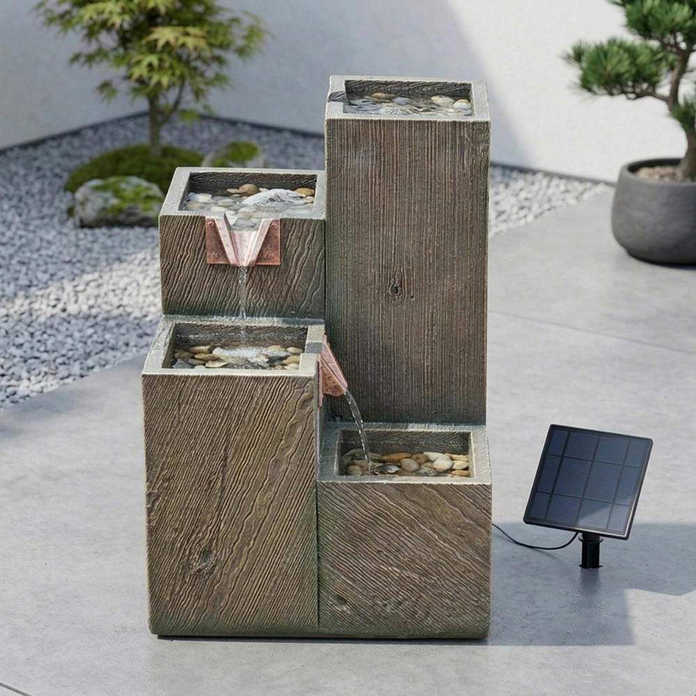 Garden Greatness Quad Geometric Oasis Water Feature
