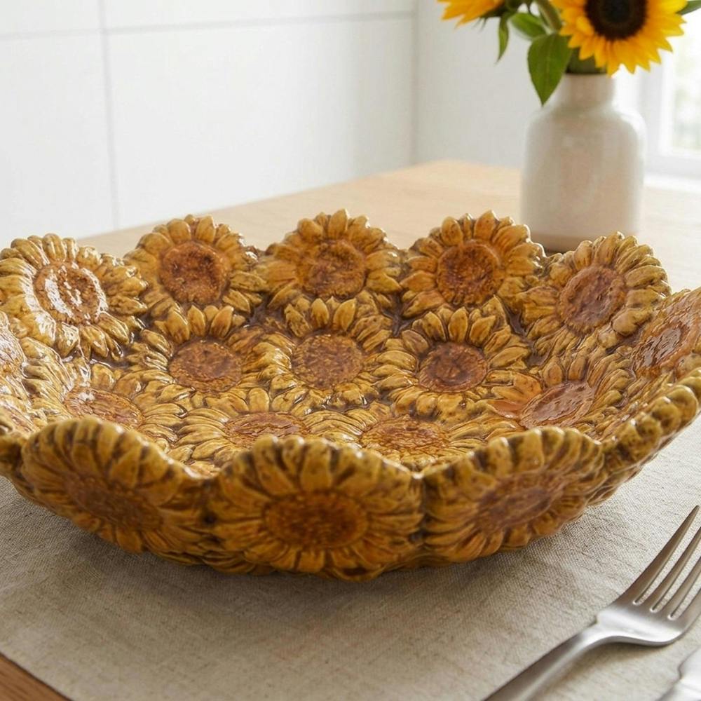 Garden Greatness Vibrant Sunflower Decorative Plate
