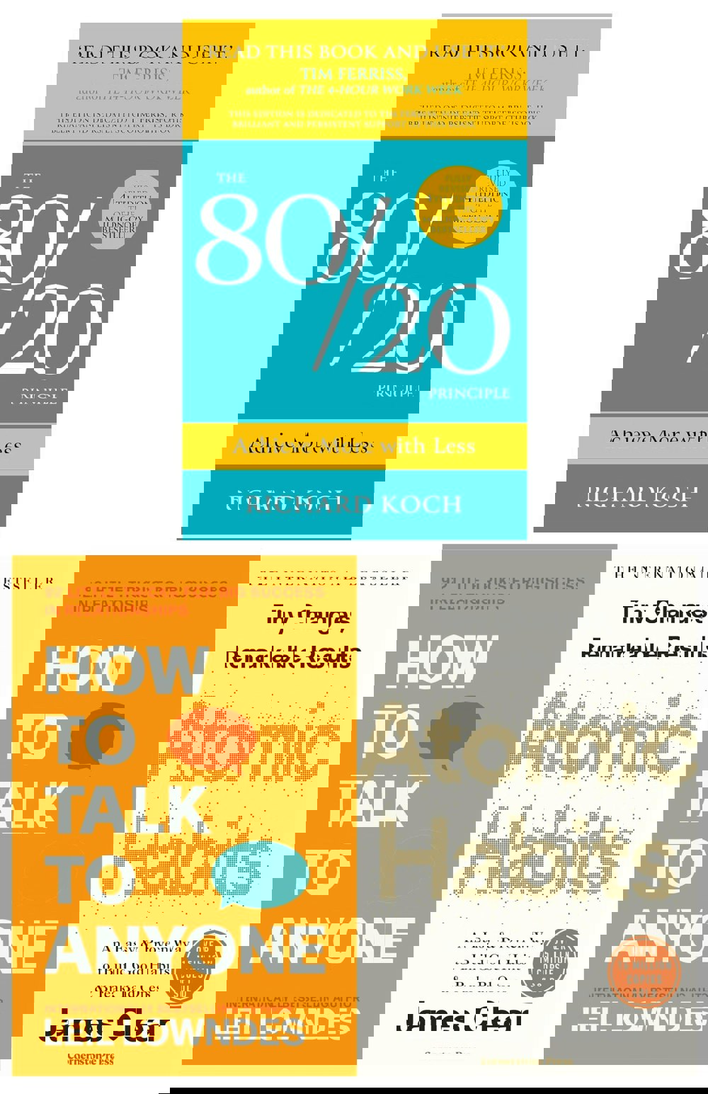 The 80/20 Principle, Atomic Habits, How to Talk to Anyone 3 Book Set