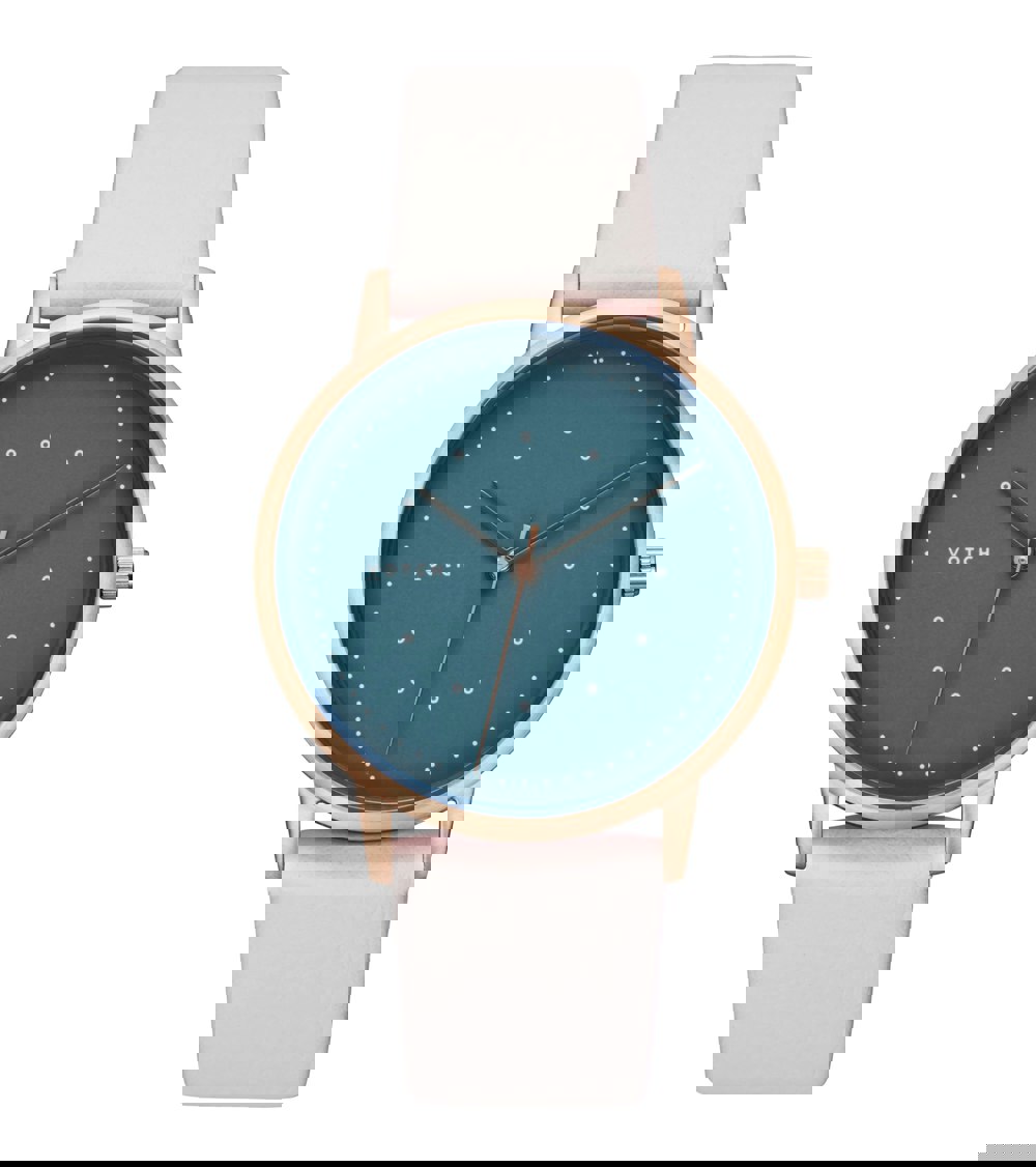 Votch Rose Gold & Light grey with Blue Watch | Lyka