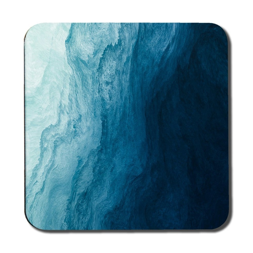 Benjamin Tate Design abstract blue liquid fluid (Coaster)