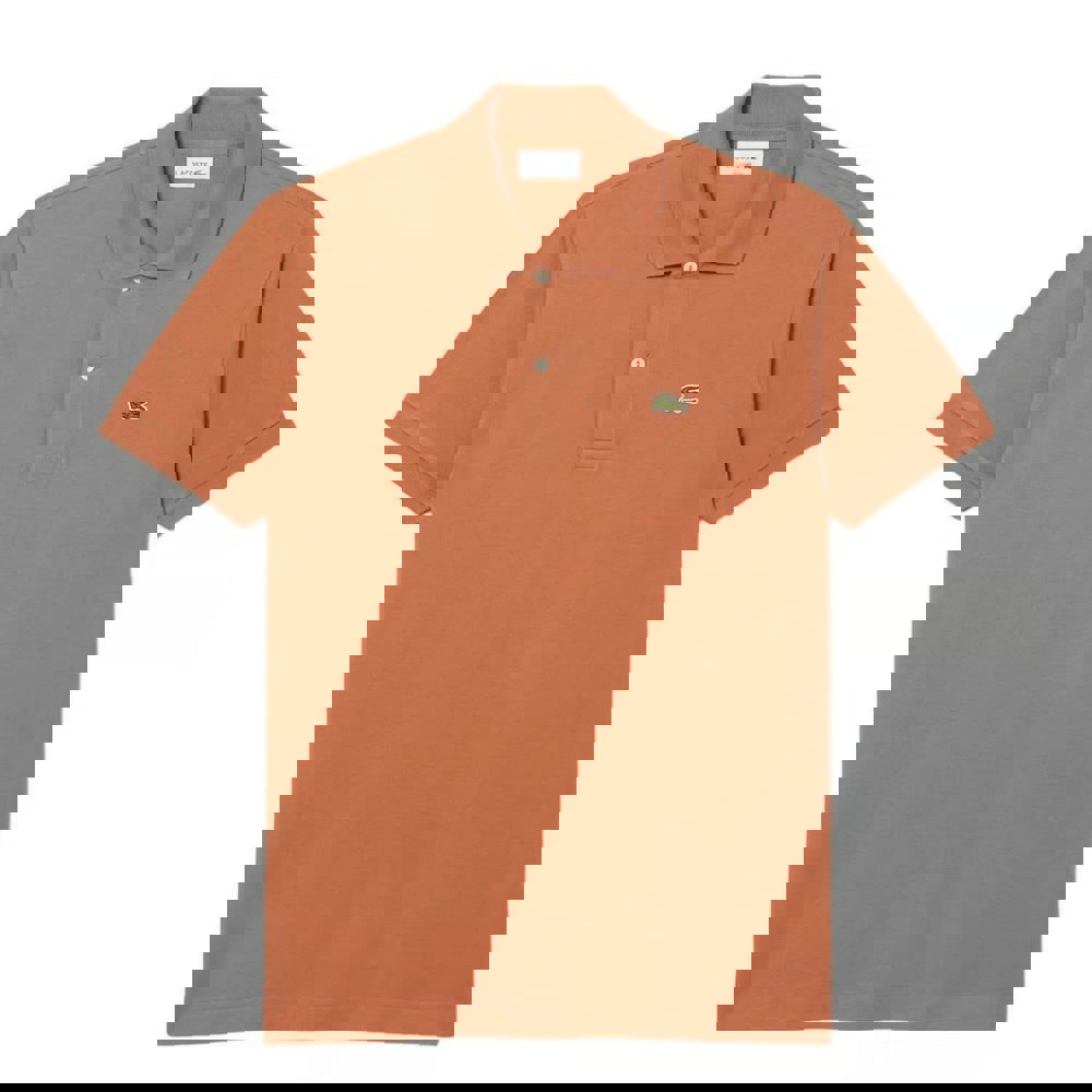 Lacoste Mens L.12.12 Original Pique Classic Polo Shirt - Brown