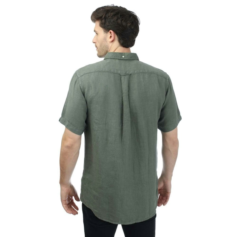 Gant Mens Garment Dyed Regular Shirt - Green