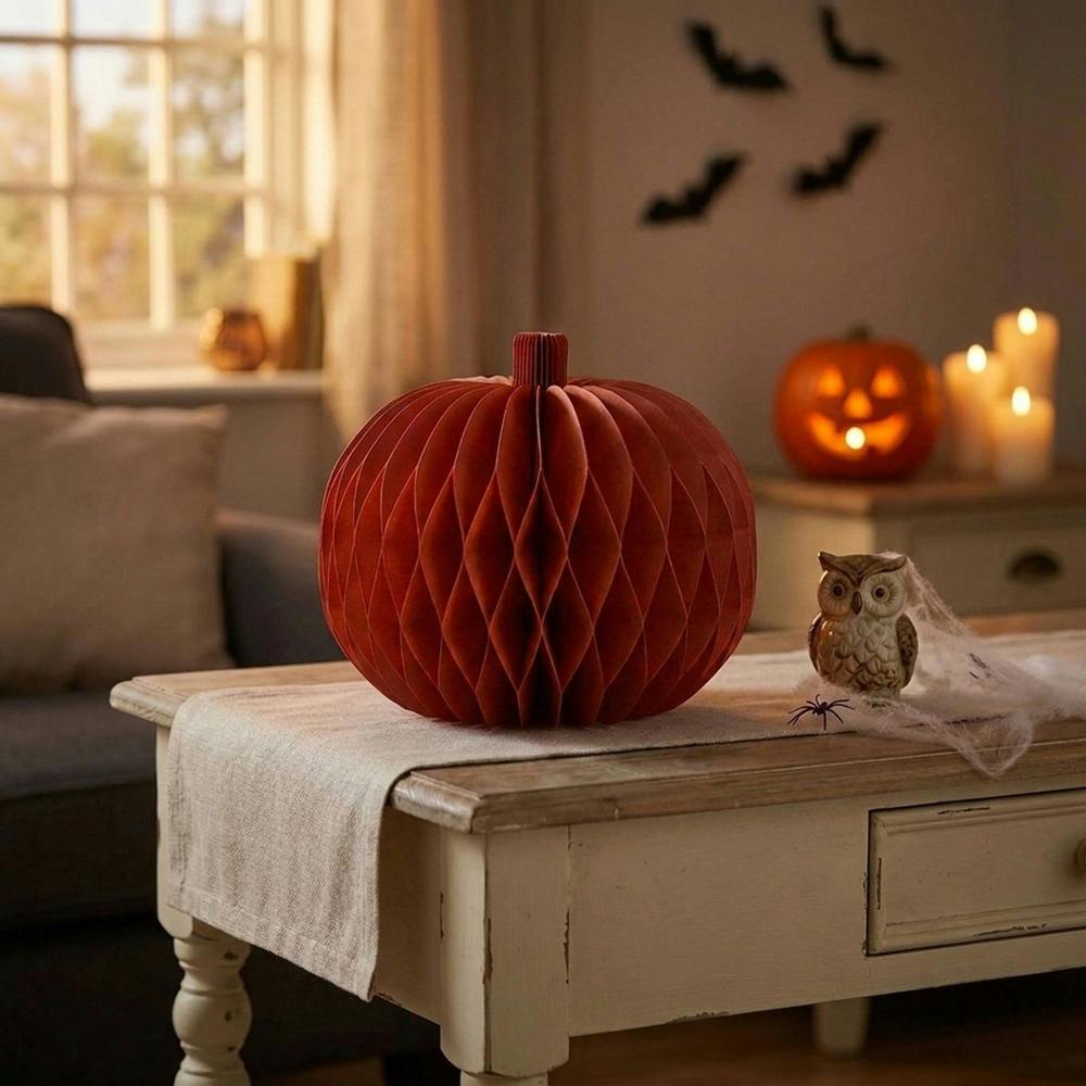 Garden Greatness Halloween Light Up Paper Pumpkin