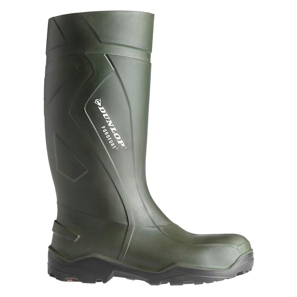 Dunlop C762933 Purofort+ Full Safety Standard Wellington Boxed / Mens Boots - Green