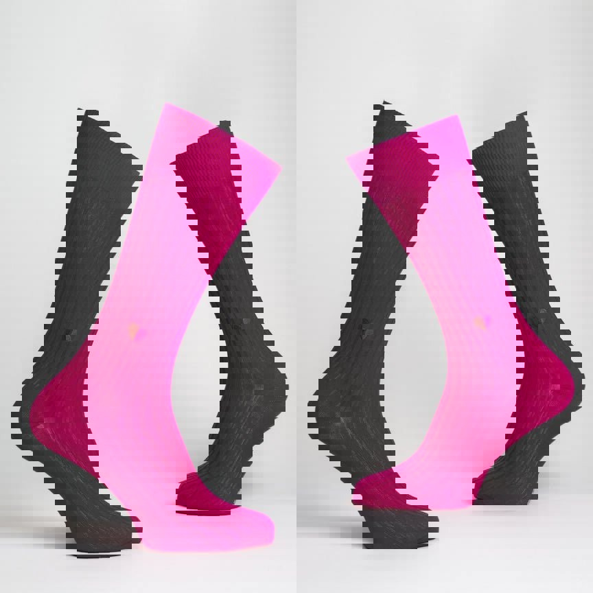 Secret Love Dress Socks - Fuchsia - Heating & Plumbing London - Dress Socks