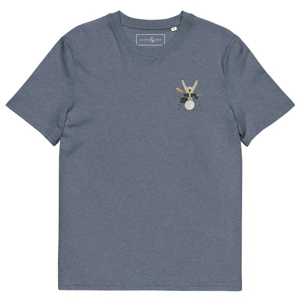 ANCHOR & CREW The Drum Monkey Organic Cotton Embroidered T-Shirt