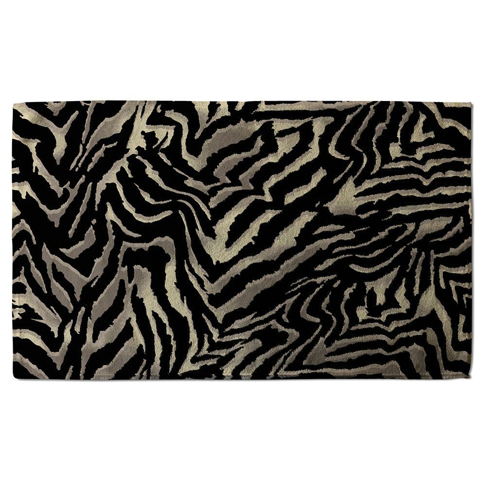 Benjamin Tate Design Gold Zebra Print (Bath Towel)