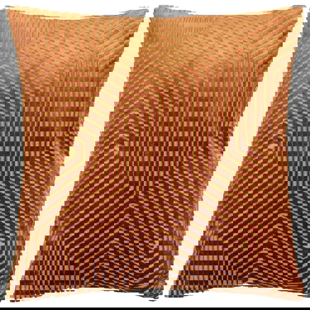 Paoletti Evoke Cut Cushion Cover - Brick Red