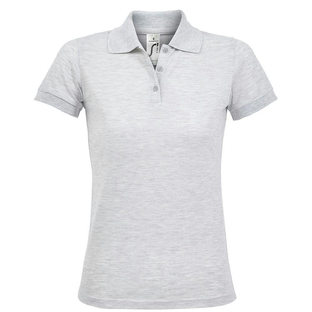 SOLs Womens/Ladies Prime Pique Polo Shirt - Ash - Ash