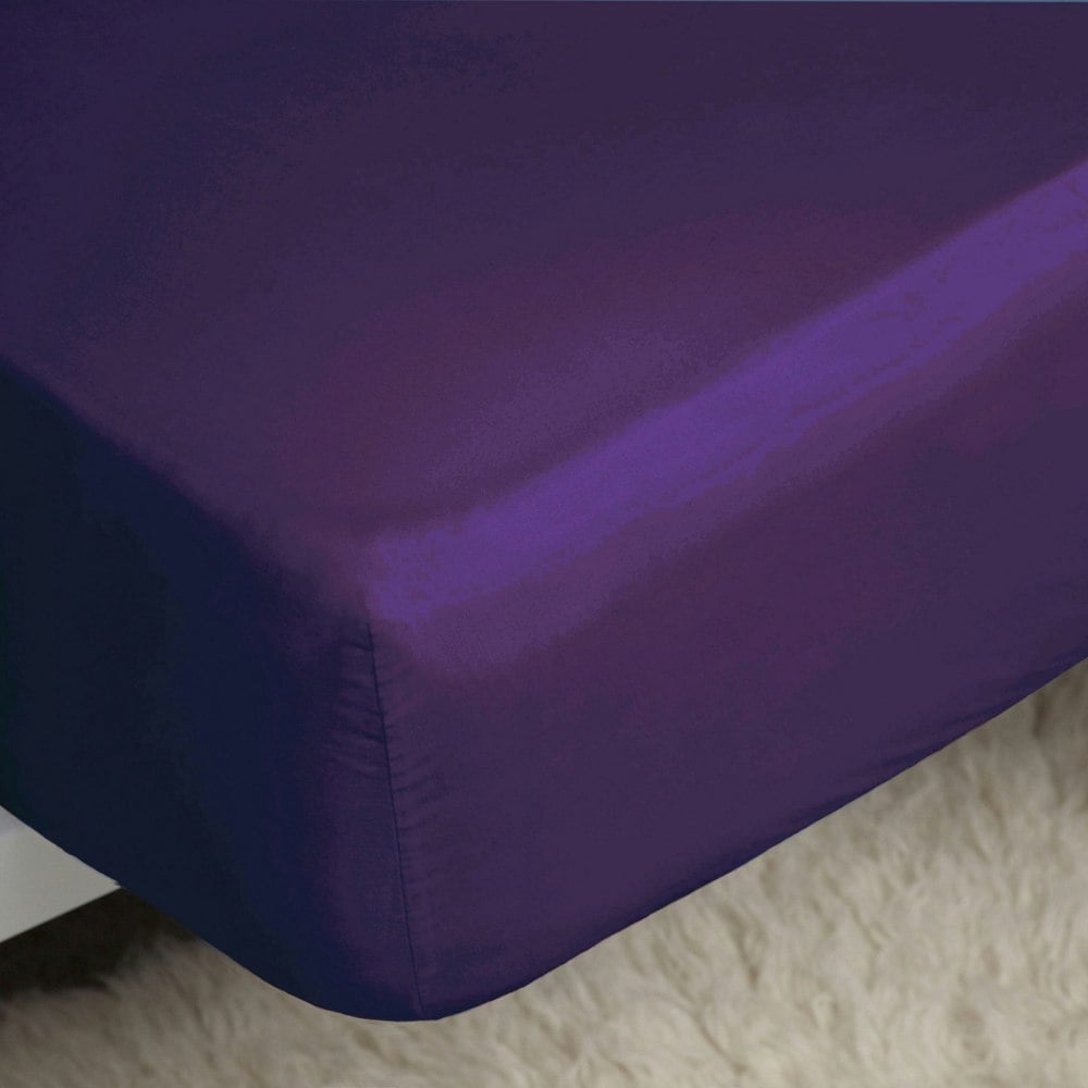 Belledorm Easycare Percale Fitted Sheet - Mauve