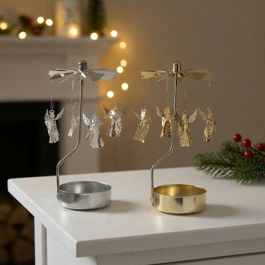 Garden Greatness Metal Angel Tealight Holder Set