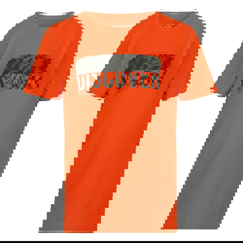 Regatta Kids Bosley V Discover T-Shirt - Magma