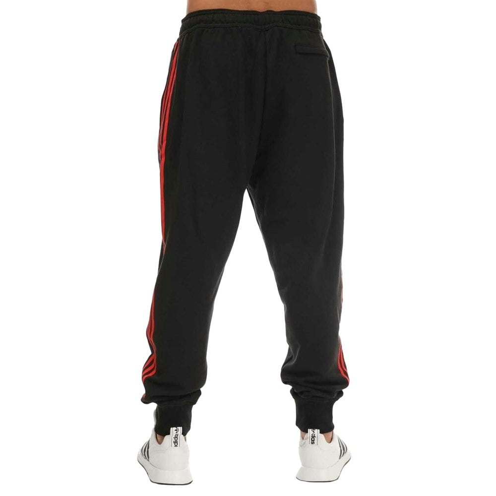 Adidas Mens Lifestyler FC Bayern Munich Jogging Bottoms - Black/Red