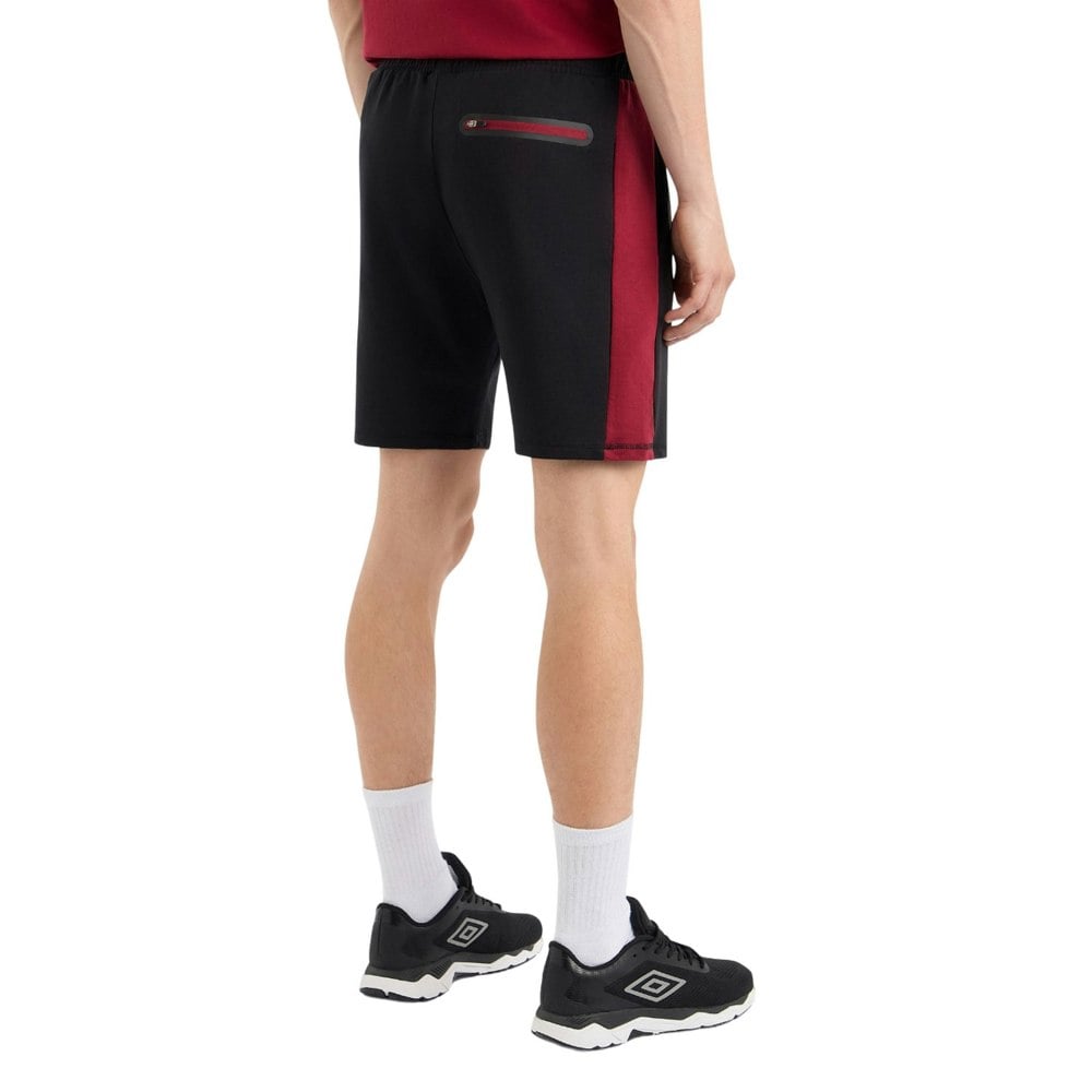 Umbro Mens Terrace Shorts - Black/Tibetan Red