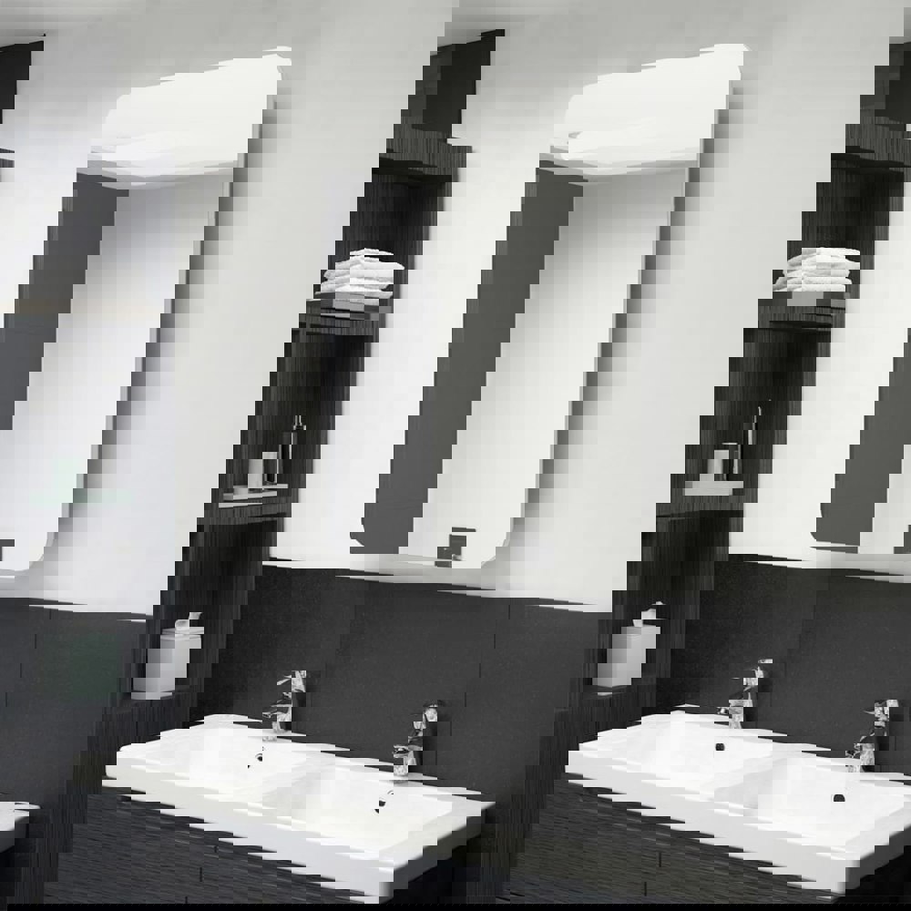 Berkfield LED Bathroom Mirror Cabinet Shining White 60x11x80 cm