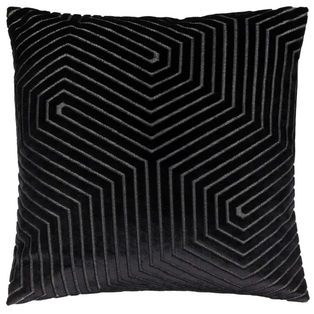 Paoletti Evoke Cut Cushion Cover - Black