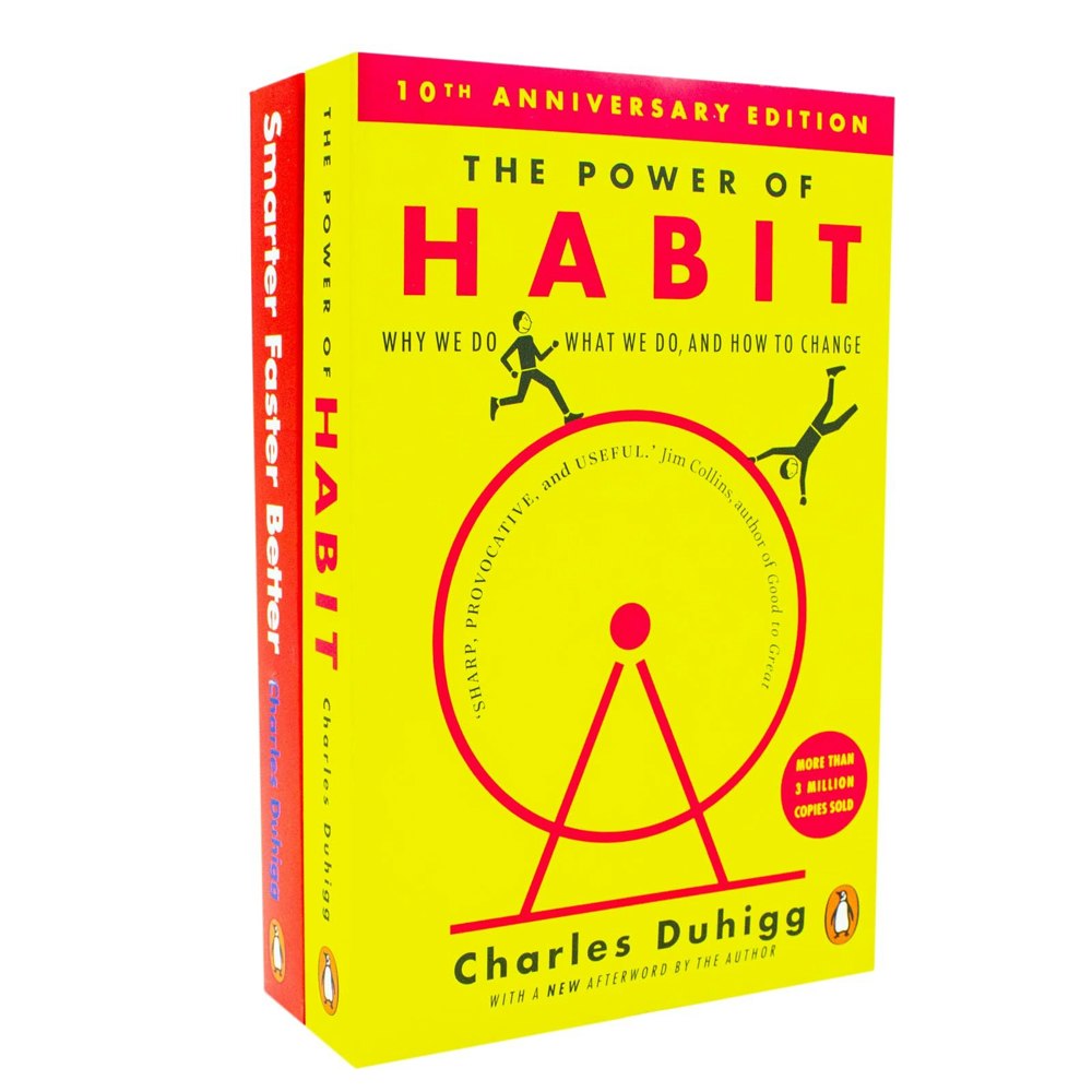 Penguin Charles Duhigg Collection Books Set (The Power Of Habit, Smarter Faster Better) Size 2