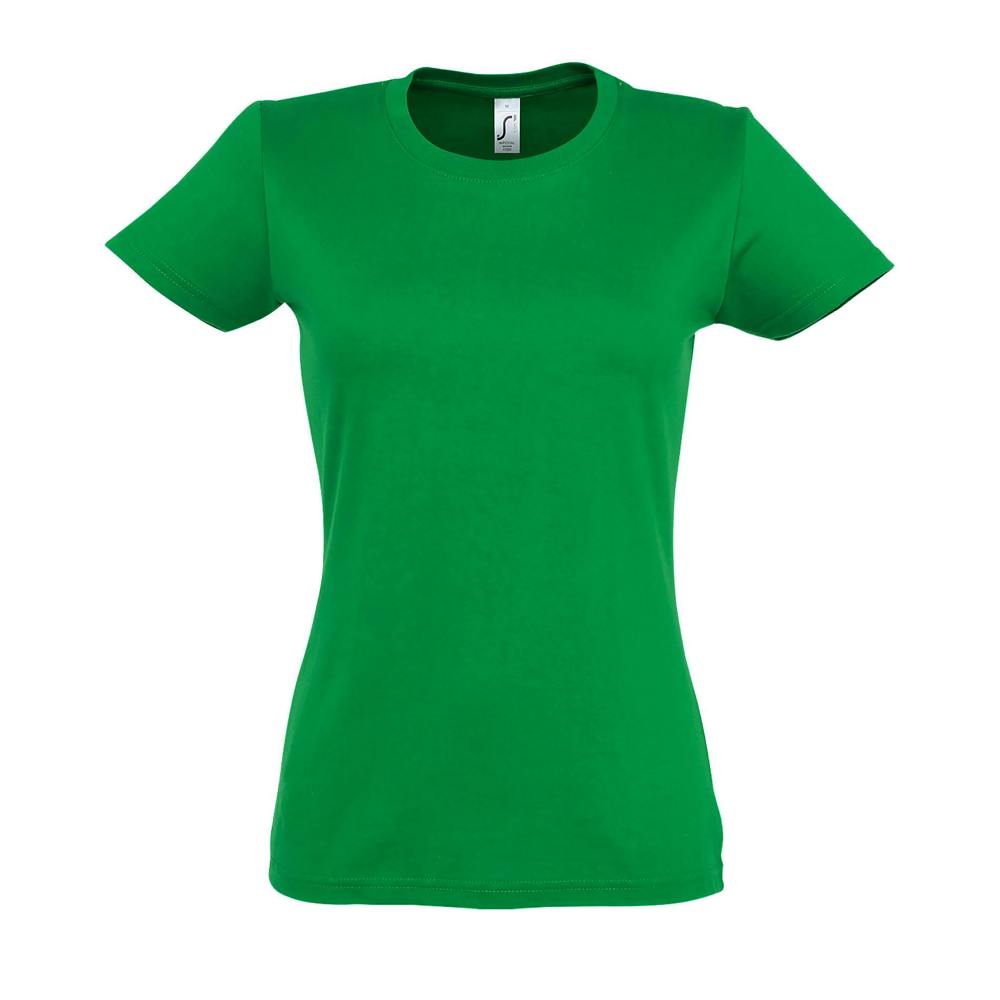 SOLS Womens/Ladies Imperial Short-Sleeved T-Shirt - Kelly Green - Kelly Green - 100% Ringspun Semi-Combed Cotton