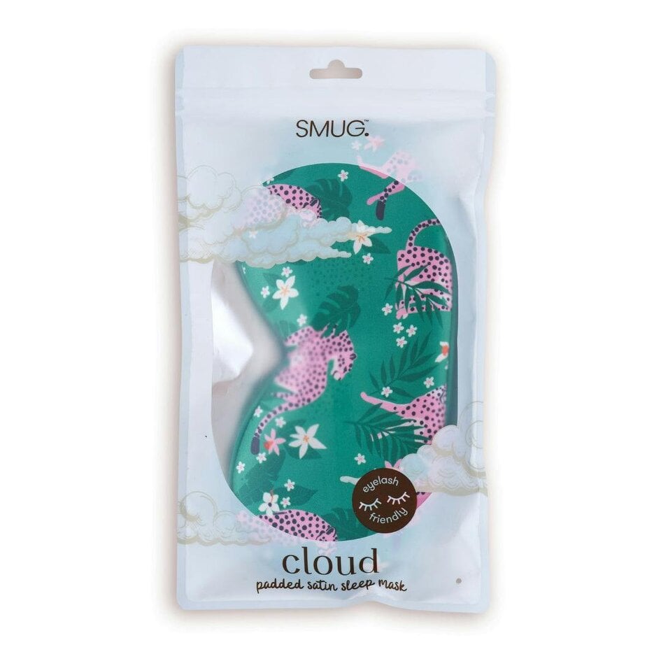 Cloud Padded Satin Sleep Mask - Cheetah Print