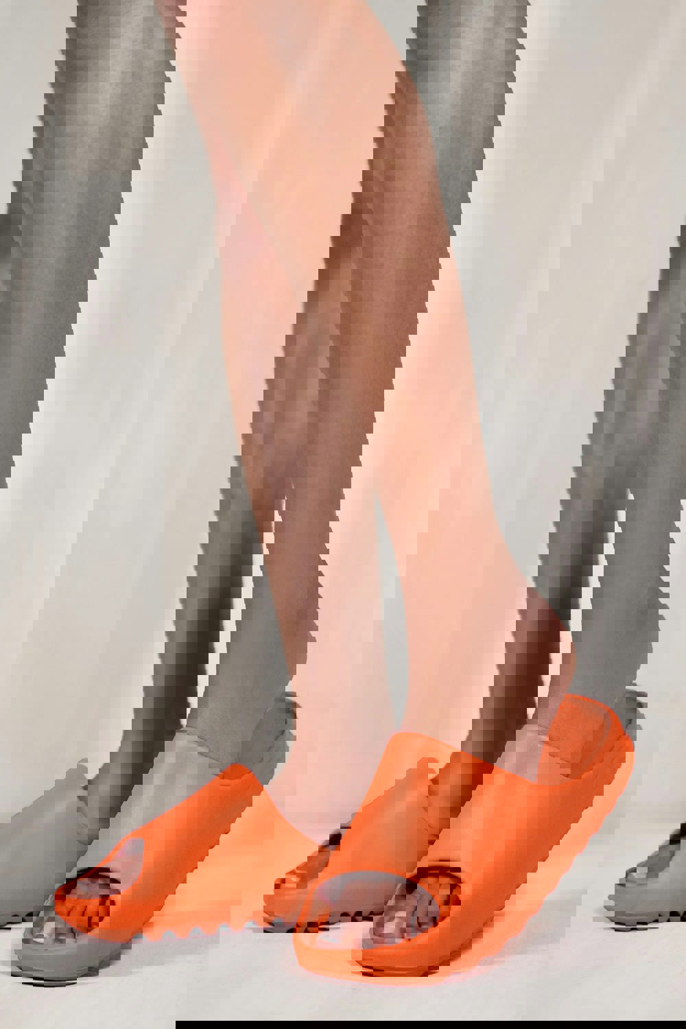 Where's That From KOURTNEY SLIDERS WITH RUBBER SOLE IN TANGERINE ORANGE