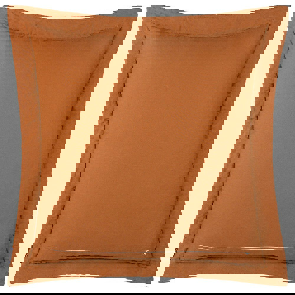 Paoletti Palmeria Velvet Quilted Cushion Cover - Rust