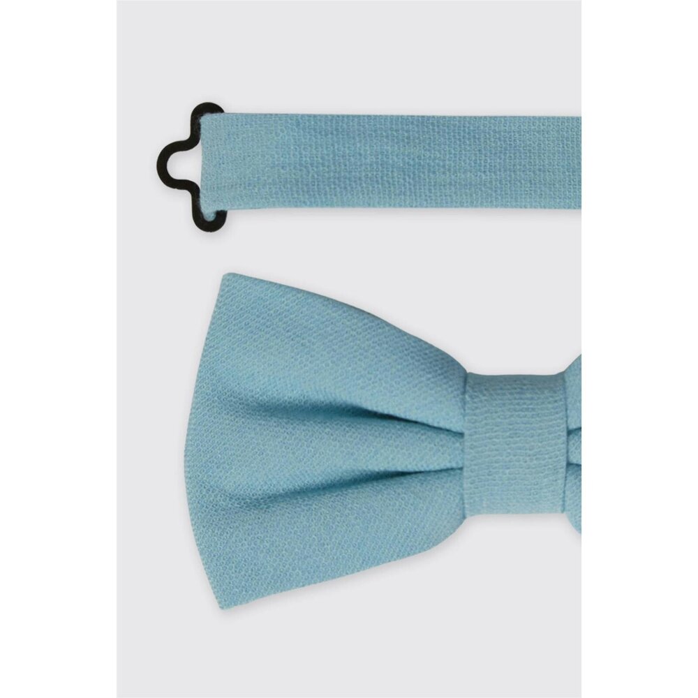 Antique Rogue Light Blue Linen Blend Bow Tie