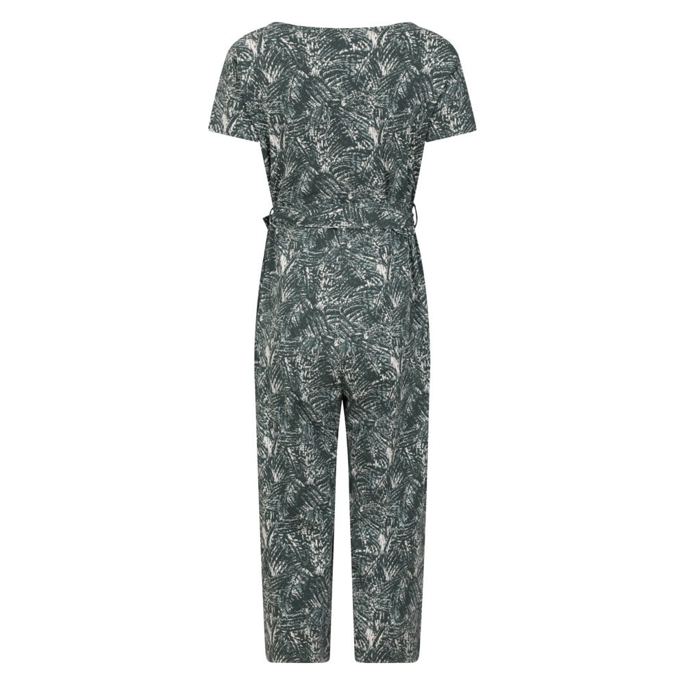 Mountain Warehouse Women's Santorini Floral Wrap Jumpsuit - Khaki Green