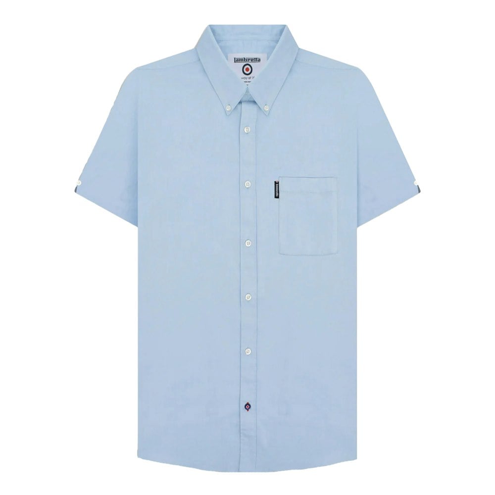 Lambretta Mens SS25 Oxford Shirt - Sky Blue