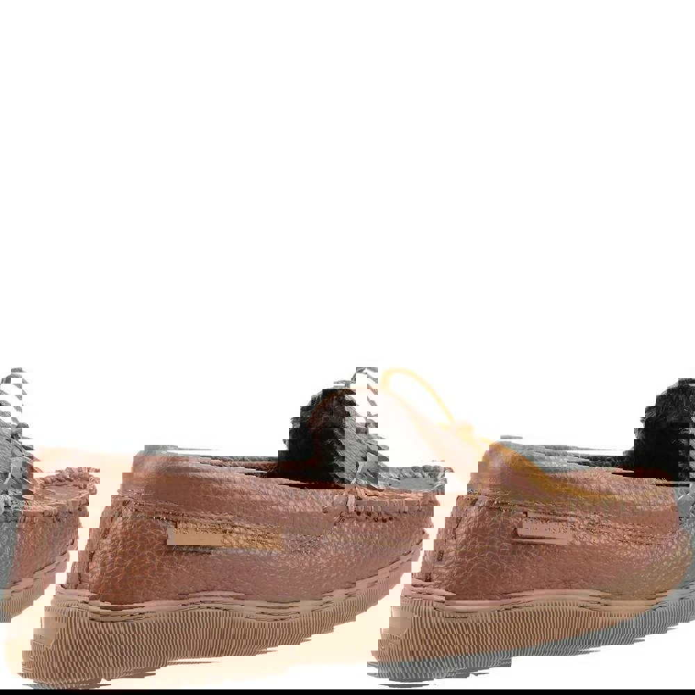 Hush Puppies Mens Ace Leather Slippers - Tan