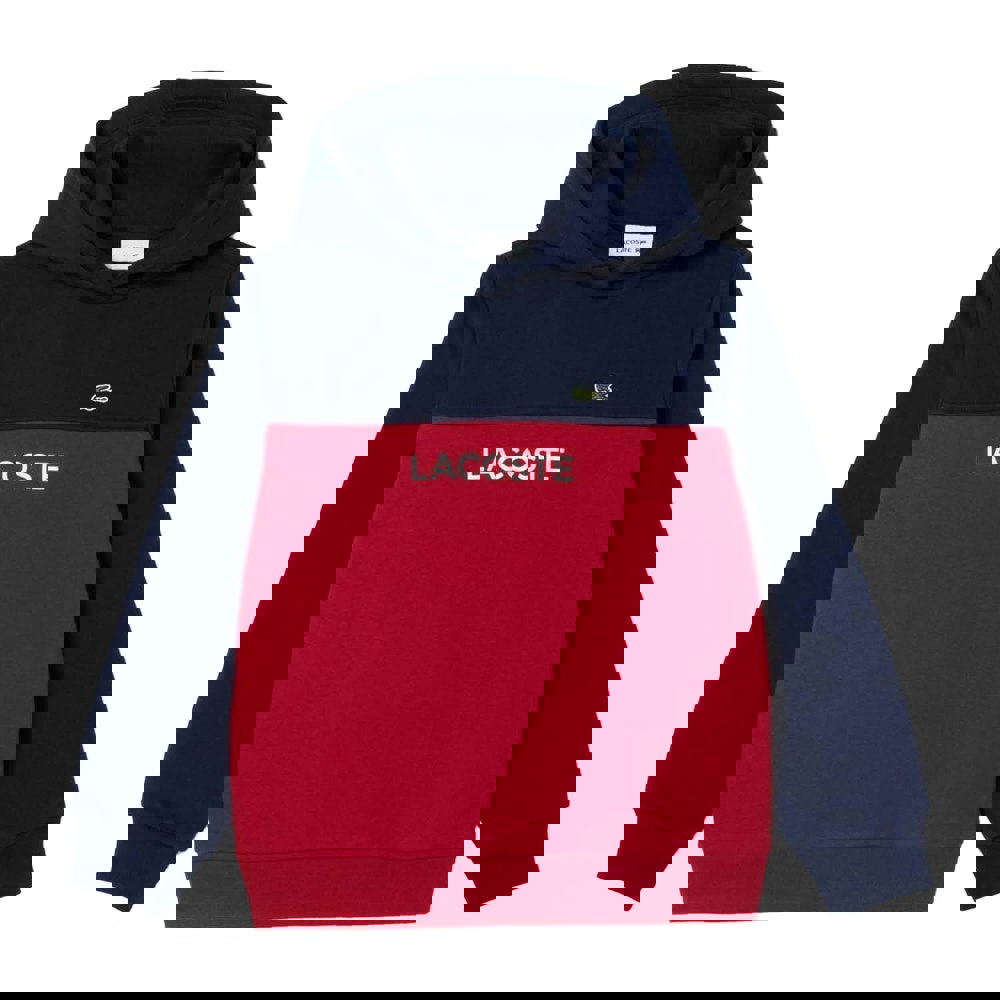 Lacoste Childrens/Kids Colour Block Fleece Hoodie - Multicoloured