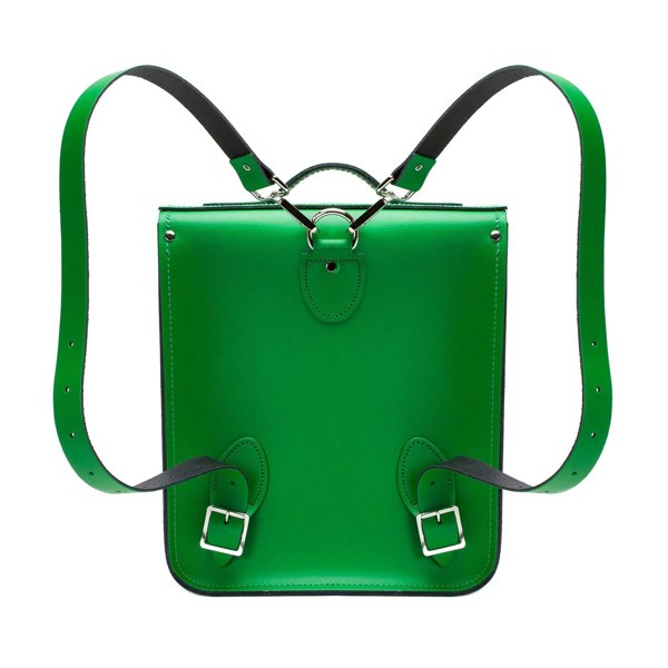 Green Leather City Backpack - Backpack - Zatchels