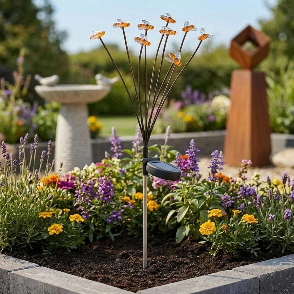 Garden Greatness 8-Stem BeeLights Solar Garden Stake Light
