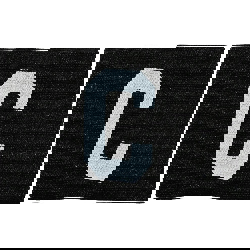Adult Captains Armband - BLACK - Football Rugby Sports Arm Bands Big C