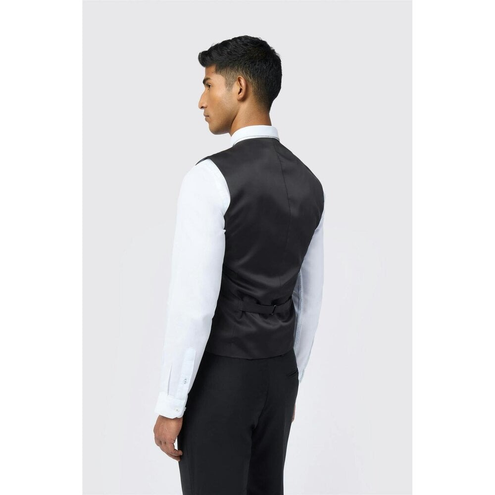 Ted Baker Slim Fit Performance Black Panama Waistcoat