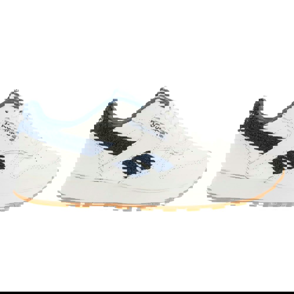 Reebok Childrens/Kids Classic Leather Shoes - White/Blue