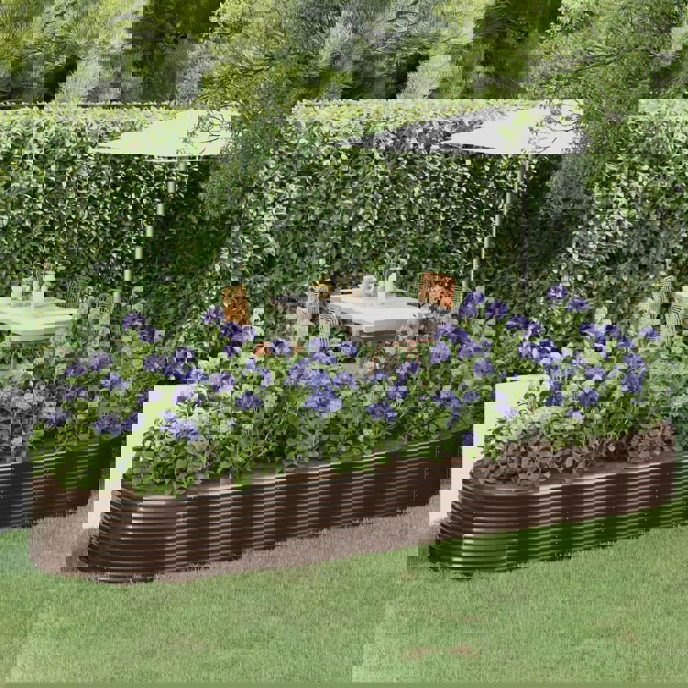 Berkfield Garden Raised Bed Powder-coated Steel 322x100x36 cm Brown