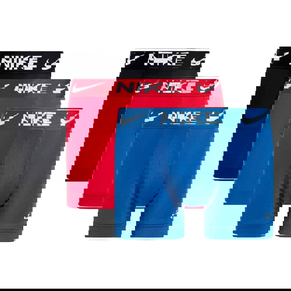 Nike Mens Essential Micro Dri-FIT Boxer Shorts (Pack of 3) - Blue/Red/Black