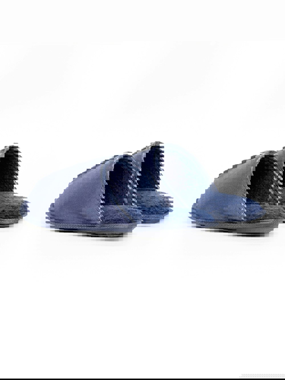 Crosshatch Tinuviel Fur Slipper Mule Navy