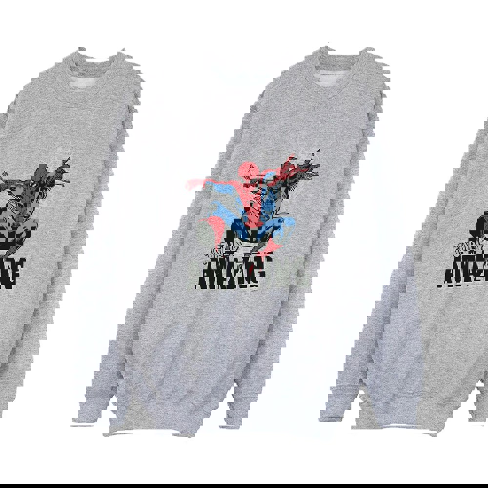 Marvel Boys Spider-Man Amazing Sweatshirt - Sports Grey