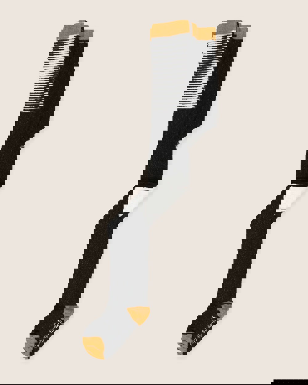 Black Stripe Print Tights - image 1