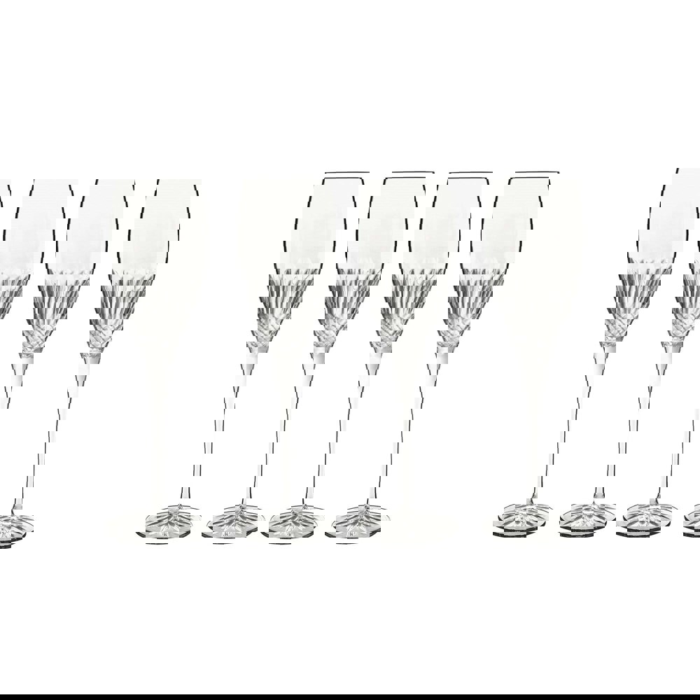 Luigi Bormioli: Diamante Champagne/Prosecco Flute Glasses 220ML - 4 Pack