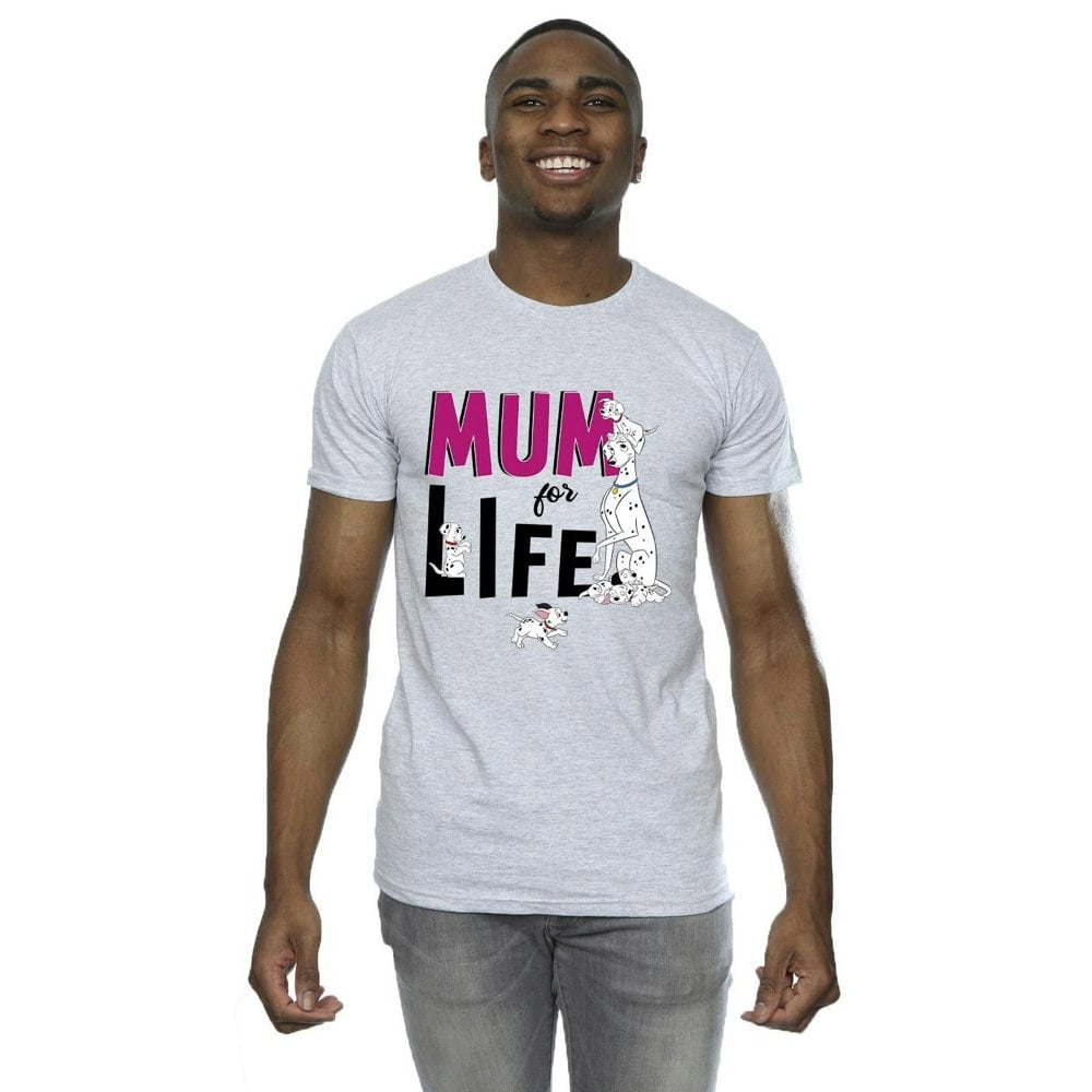 Disney Mens 101 Dalmatians Mum For Life T-Shirt - Sports Grey