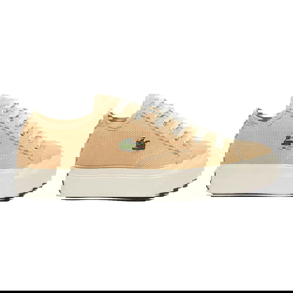 Lacoste Mens Backcourt Leather Trainers - Brown