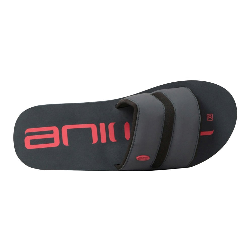 Animal Mens Wave Sliders - Charcoal