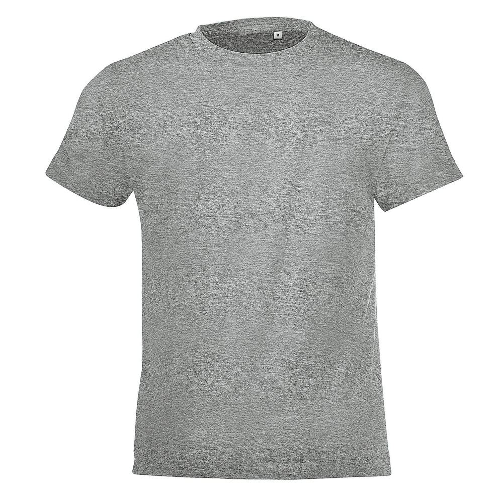 SOLS Childrens/Kids Regent Short Sleeve Fitted T-Shirt - Grey Marl - Grey Marl - 100% Ringspun Cotton