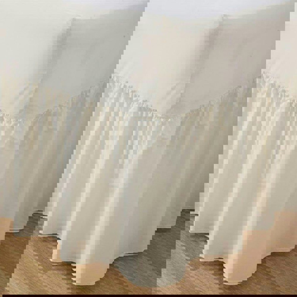 Martex Charlotte Thomas Poetry Plain Dye Single Frilled Fitted Valance Sheet - 90 x 190cm