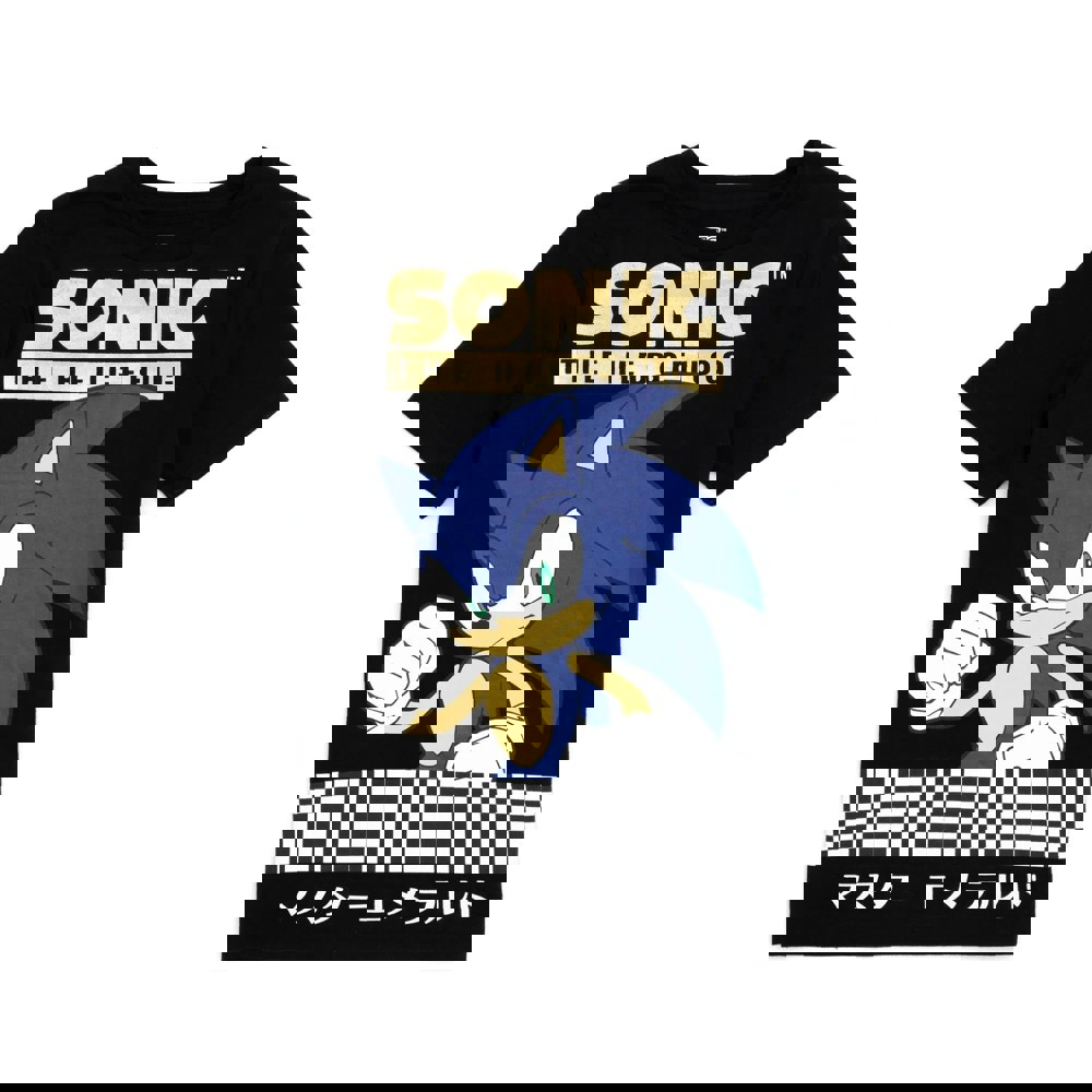 Sonic The Hedgehog Boys Japanese T-Shirt - Black